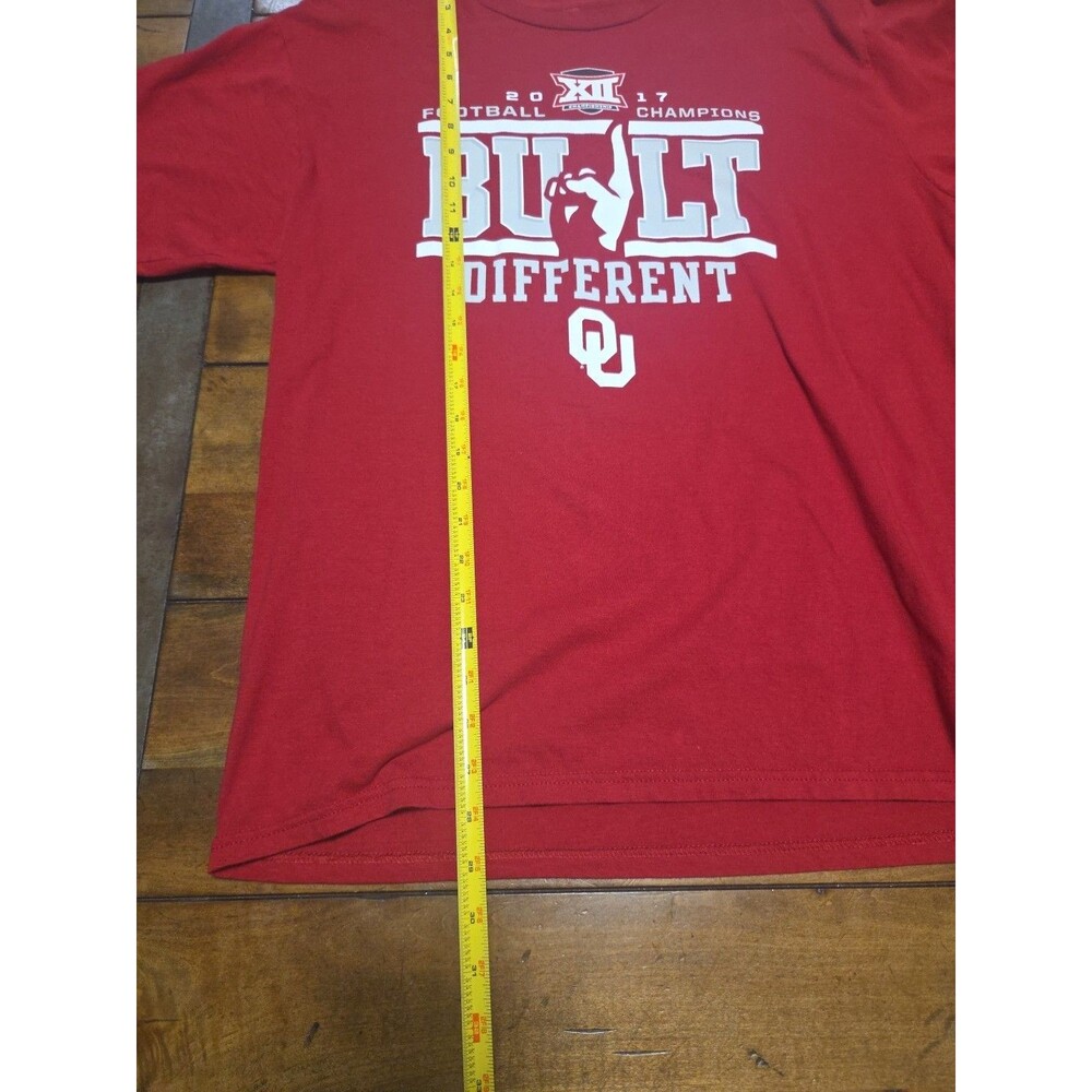 Oklahoma Sooners 2017 Big 12 Football Champions Shirt Fanatics Crimson L - Picture 5 of 5